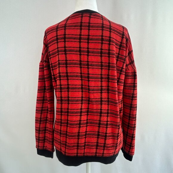 Vans Plaid Streetwear Red, Black & Beige Sweatshirt – Women’s Small S - Picture 4 of 10